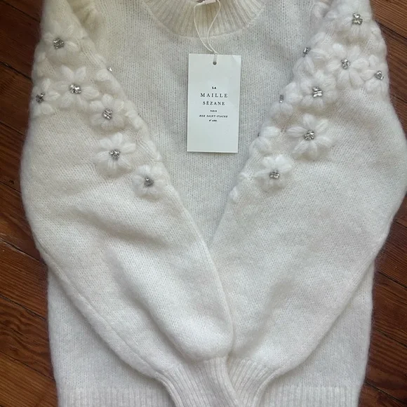 NWT Sezane Luke Jumper Ecru - Picture 2 of 5
